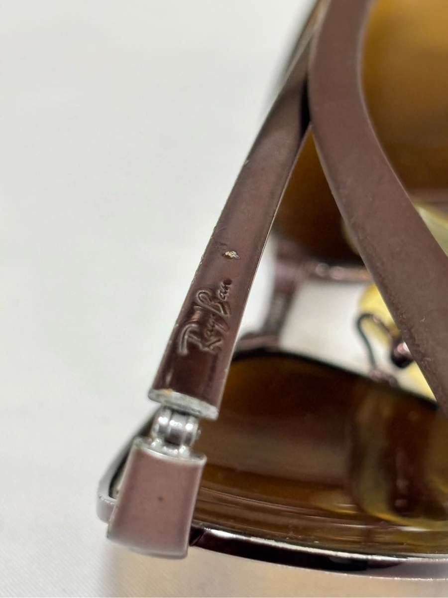 Ray-Ban RB 3175 Brown Sunglasses made in Italy paint mark on frame