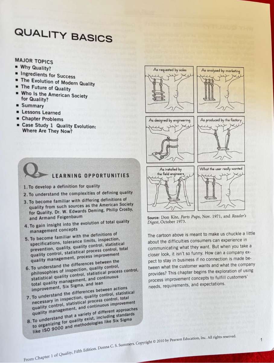 Quality Pearson New International Edition 5th Edition Donna C Summers