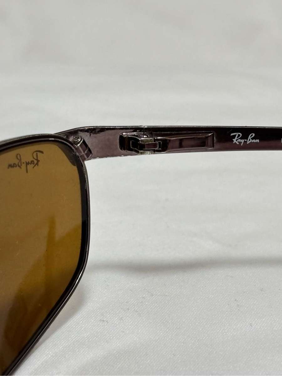 Ray-Ban RB 3175 Brown Sunglasses made in Italy paint mark on frame