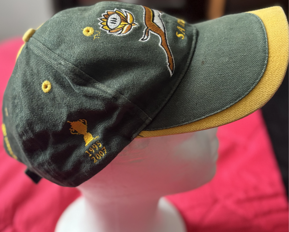 Springbok Cap Embroidery World Champions 1995 2007 SA Rugby Original