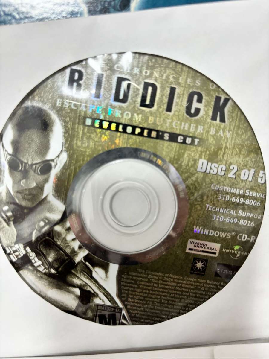 OC CD ROM The Chronicles of Riddick Escape from Butcher Bay 5 Discs  Developers Cut