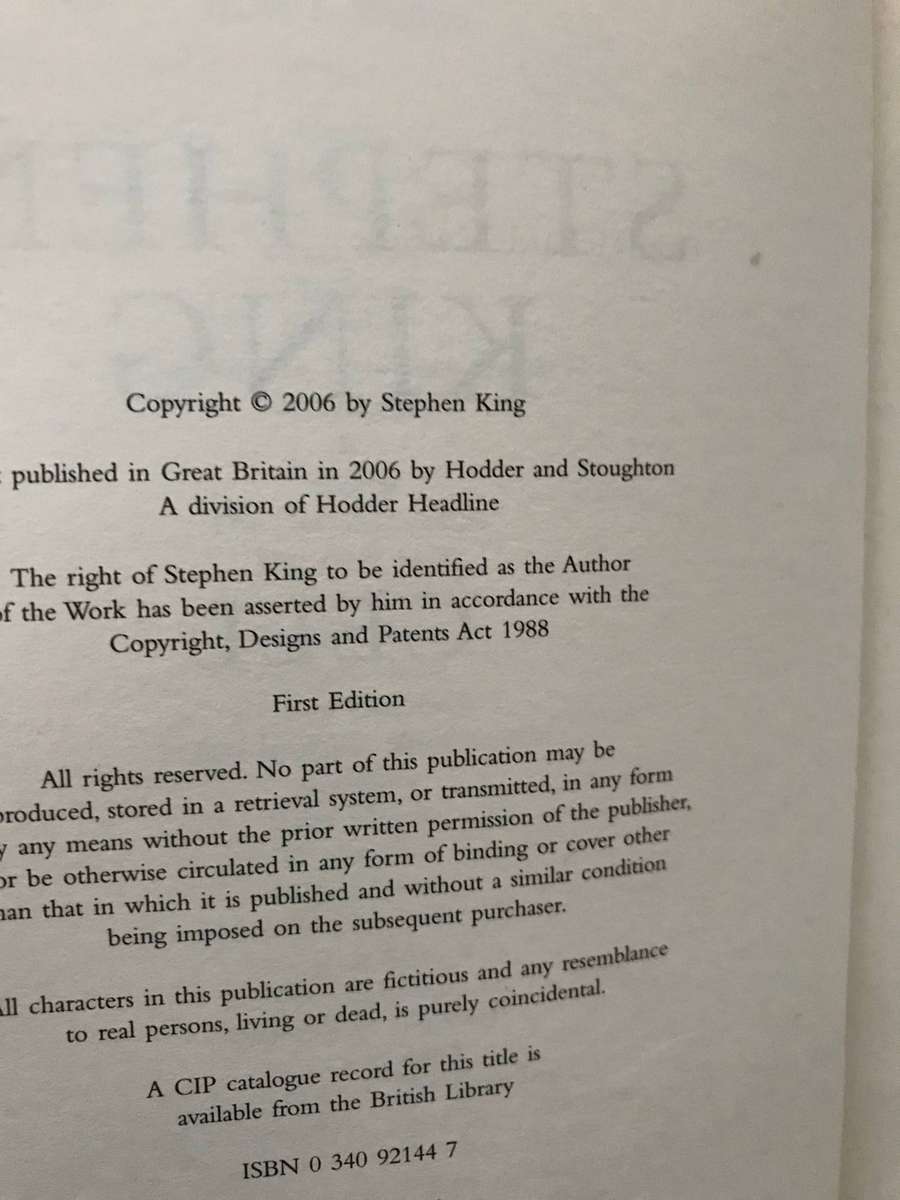 Cell  Stephen King first edition
