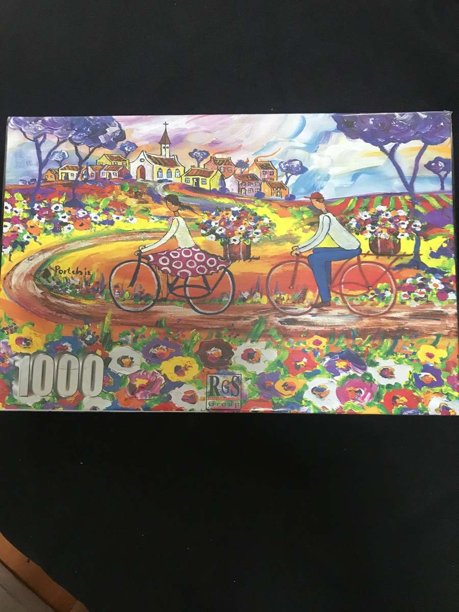 1000 Puzzle Portchie (SA, Born 1963) Memorable Day Cycling 680X 480mm 2 pieces missing