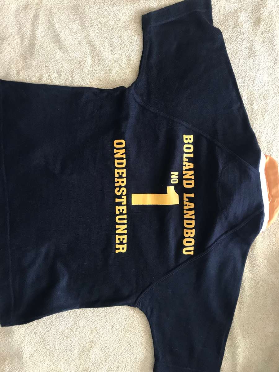 Old School Rugby Jersey size 34 Black  No. 1 Boland Landbou