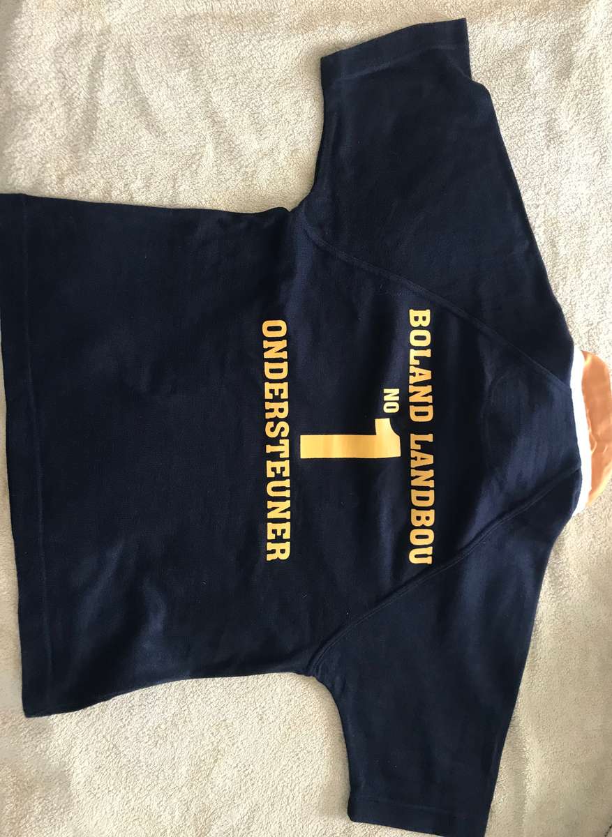Old School Rugby Jersey size 34 Black  No. 1 Boland Landbou