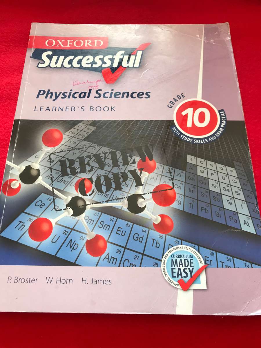 Grade 10: Oxford successful physical sciences CAPS : Gr 10:Learner's book