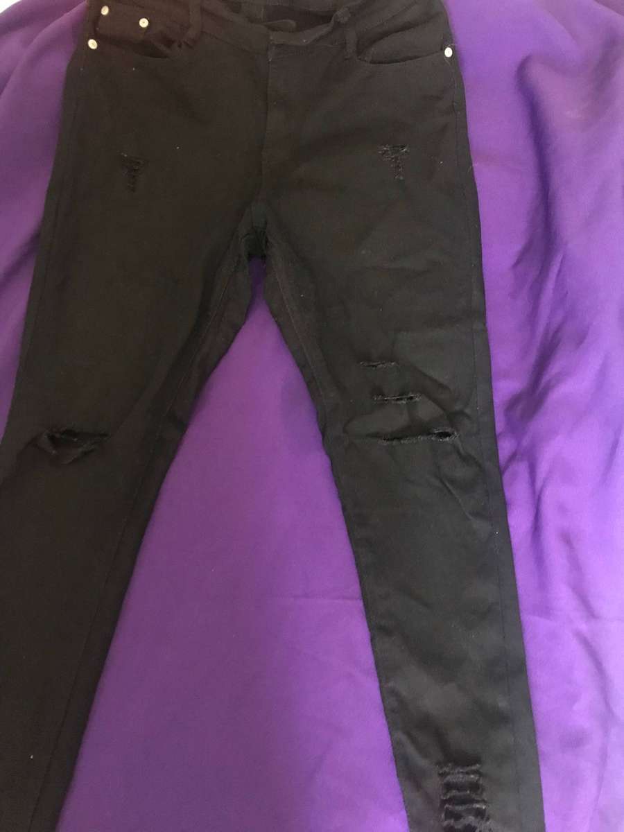 Rip / Distress Jeans Black size 32