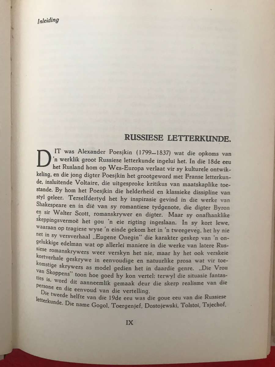 Wereld letterkunde deel 1V RUSSIES en deelV1 IERS-RENAISSANCE lot 2 books