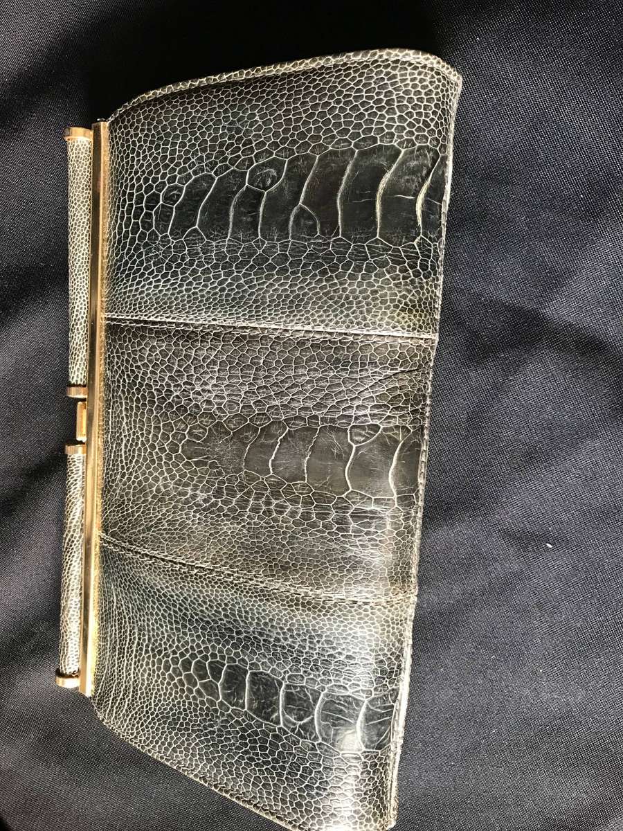 Snake Gold medal Pointer  vintage clutch bag