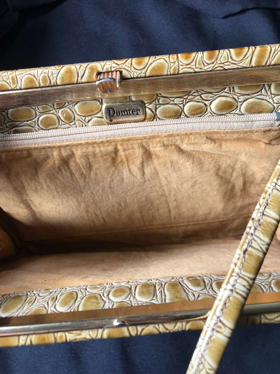 Crocodile vintage Pointer clutch bag Good condition