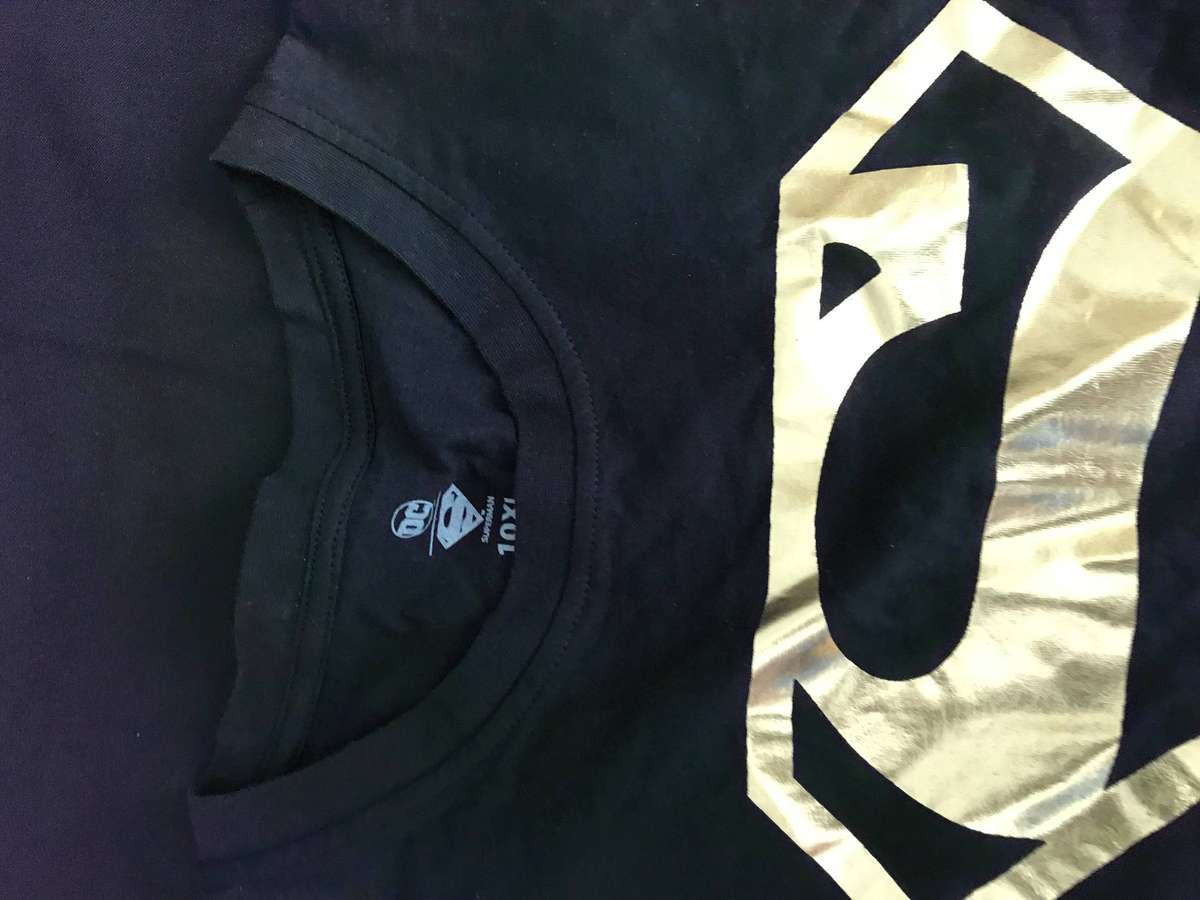 10 XL Superman black short t-shirt