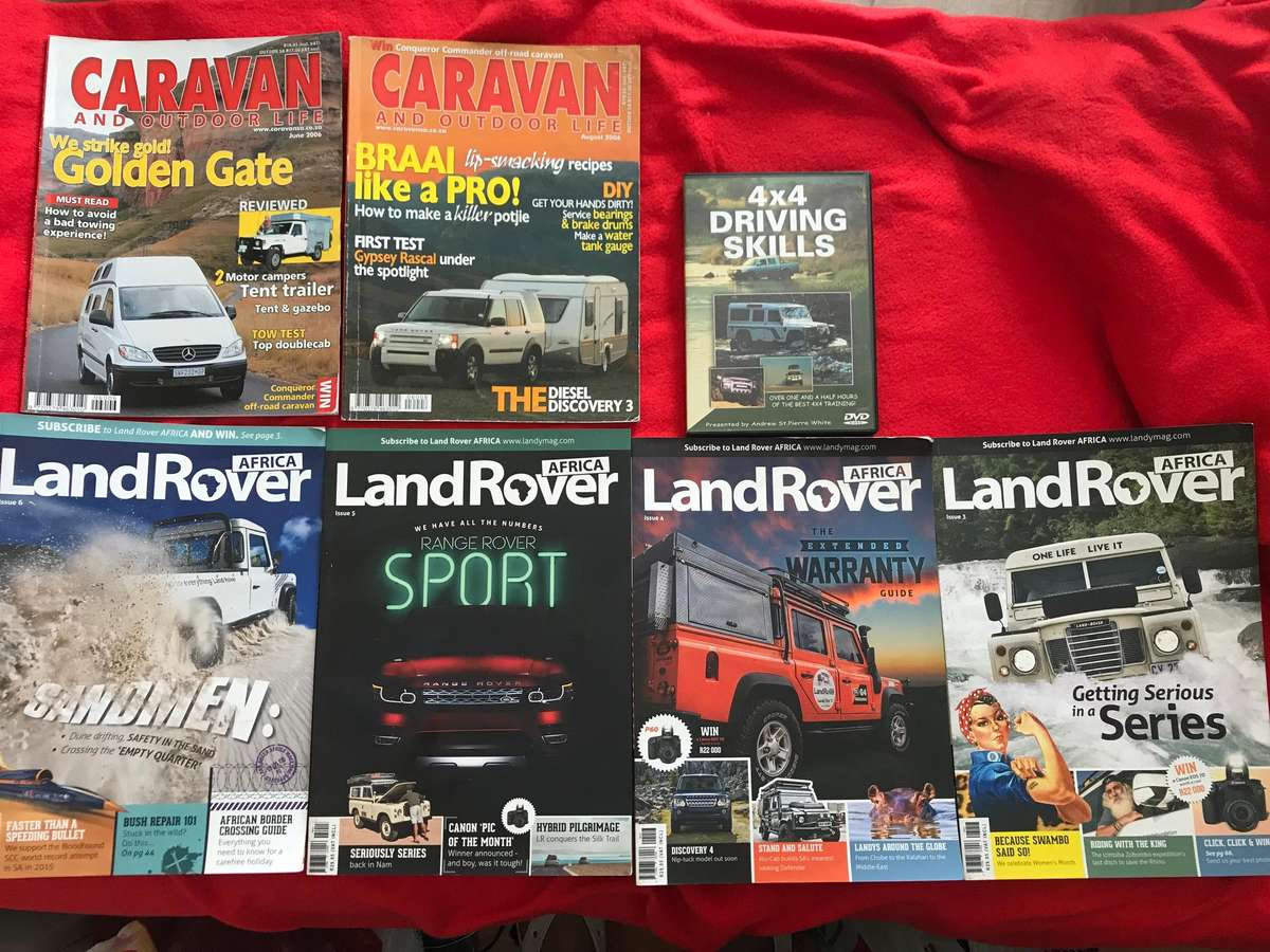 LandRover x4 and Caravan x 2 magazines and Added DVD