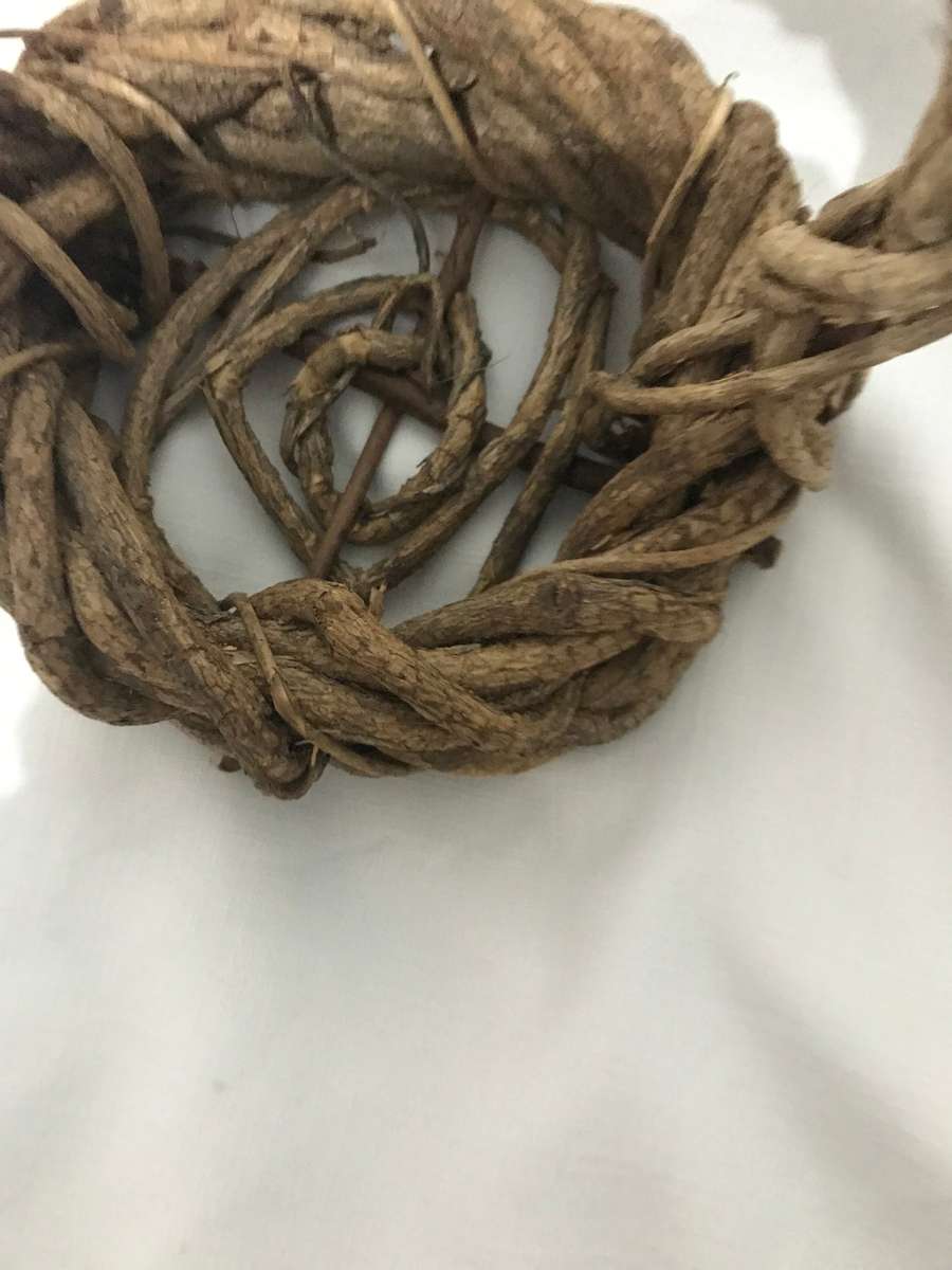 RUSTIC WOVEN TWIG WOOD BASKET