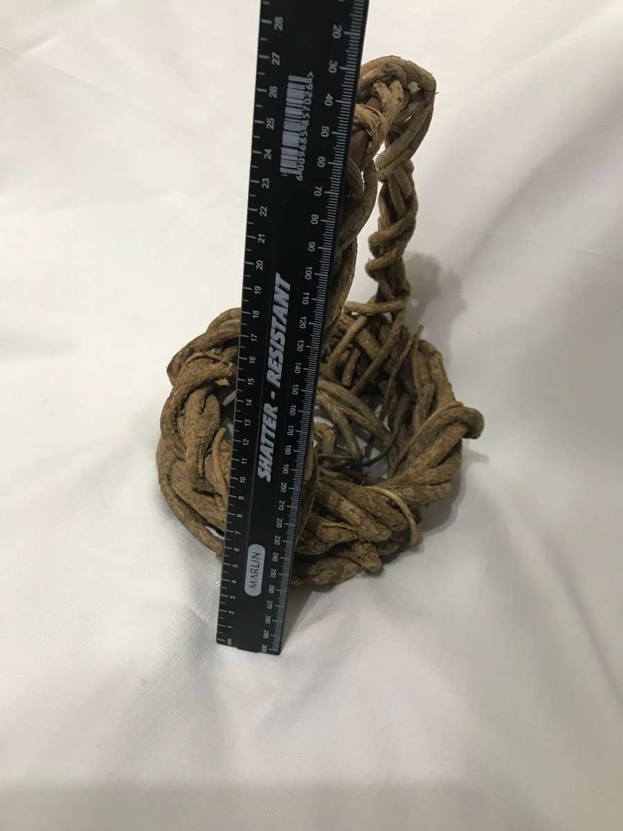 RUSTIC WOVEN TWIG WOOD BASKET