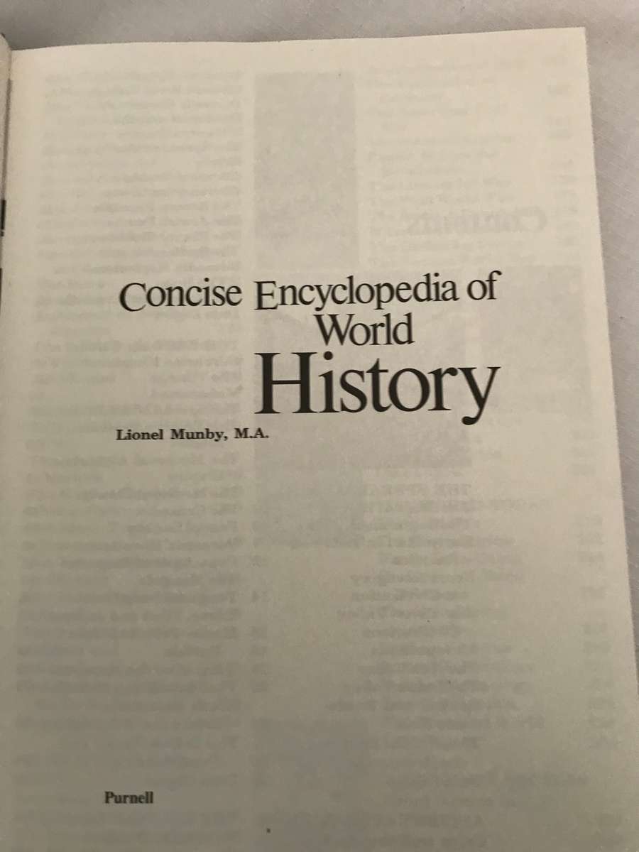 Purnells Concise Encyclopedia of World History 256 pages hardcover