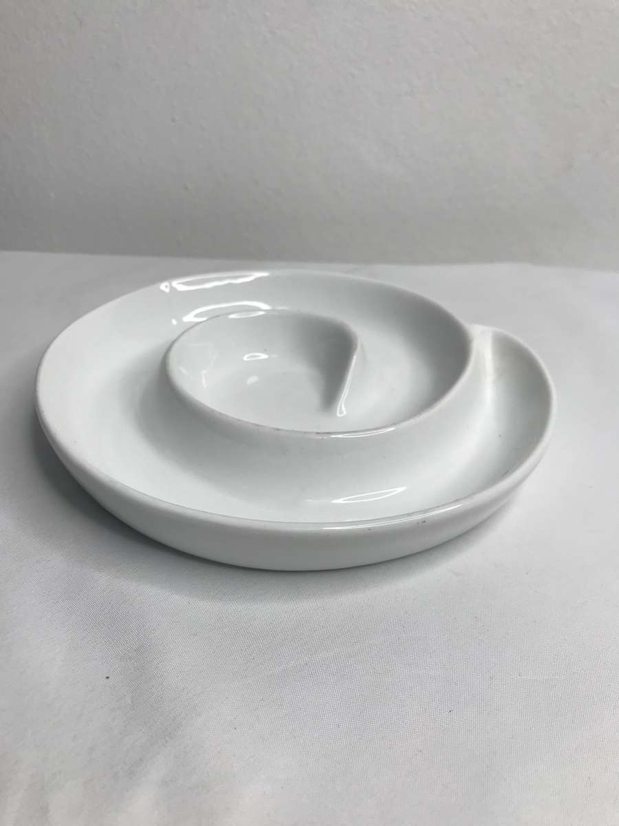 Serving Dish Swirl Spiral White Porcelain Appetizer Dip Woolworths brand