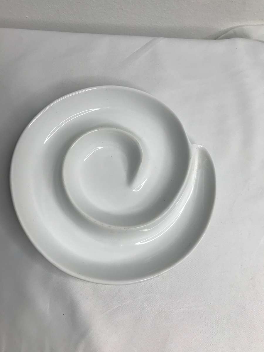 Serving Dish Swirl Spiral White Porcelain Appetizer Dip Woolworths brand
