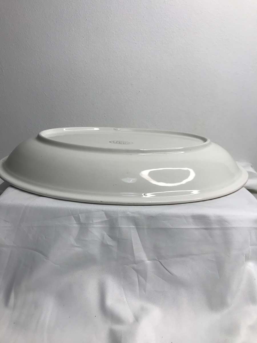 Serving Bowl Large Ceramic Fruit Painted inside ARM Made in Italy 46cm x 35cm