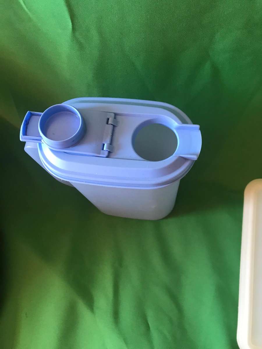 Tupperware slimline pitcher blue and Rectangle container