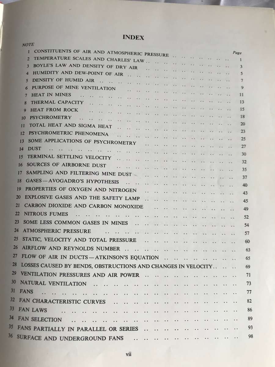 Mine Ventilation Notes for Beginners 3rd edition 1979 W.L. Le Roux