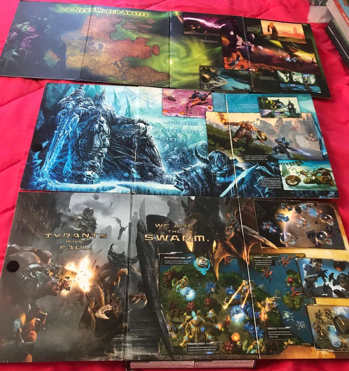 PC DVD Combo World of Warcraft Wrath of the King, Burning Crusade + Starcraft 2 with Boxes