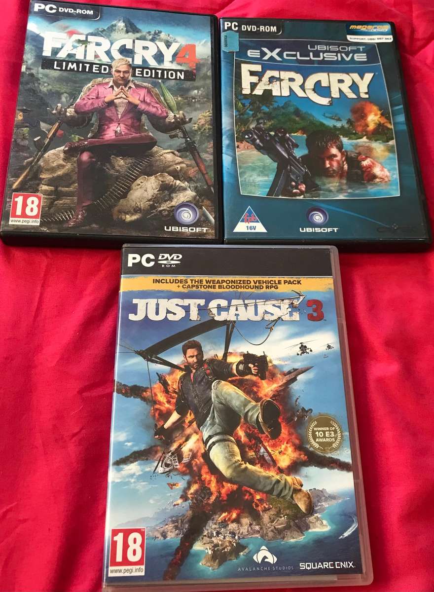 PC Games Farcry 1 & 4 + Just Cause 3