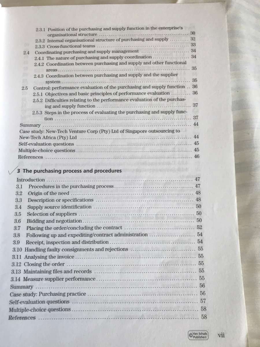 Purchasing and Supply Management 6th edition WMJ Hugo, JA Badenhorst-Weiss
