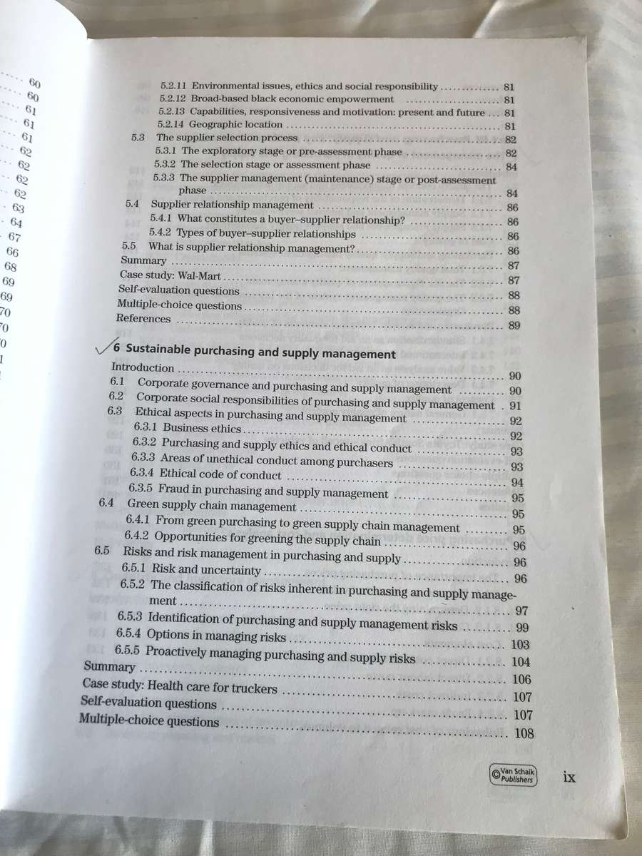 Purchasing and Supply Management 6th edition WMJ Hugo, JA Badenhorst-Weiss