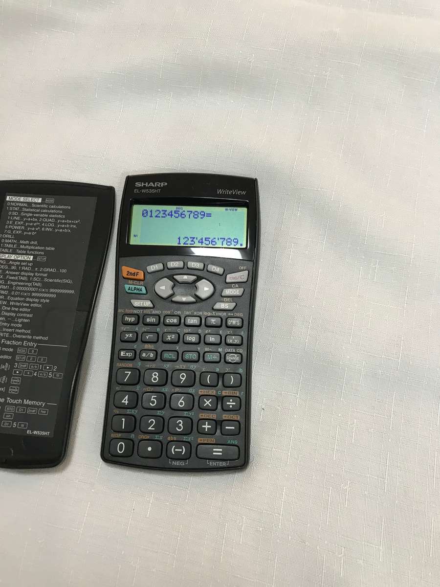 Sharp EL-W535HT calculator with cover
