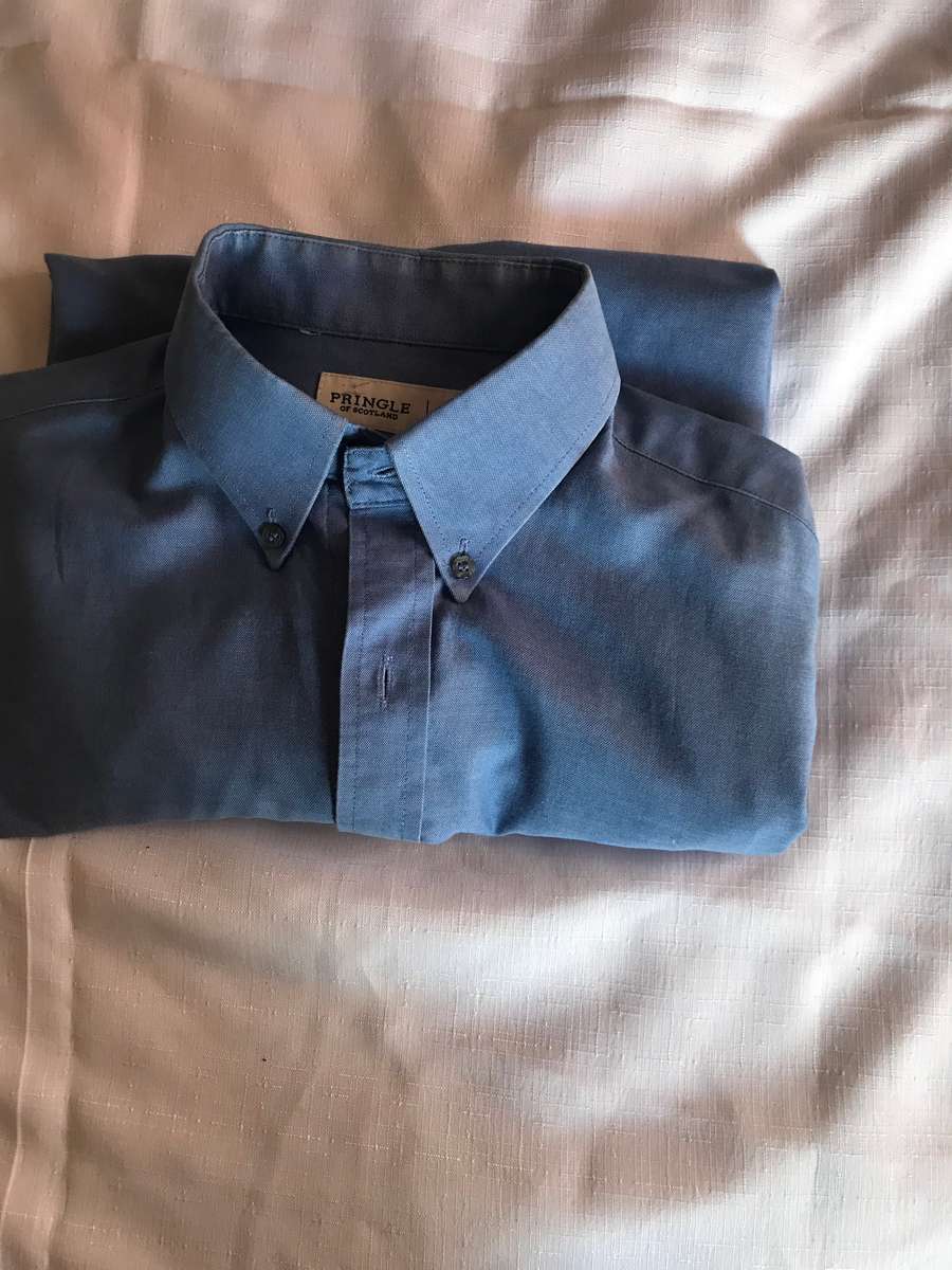 Pringle of Scotland Shirt Blue long sleeve Medium