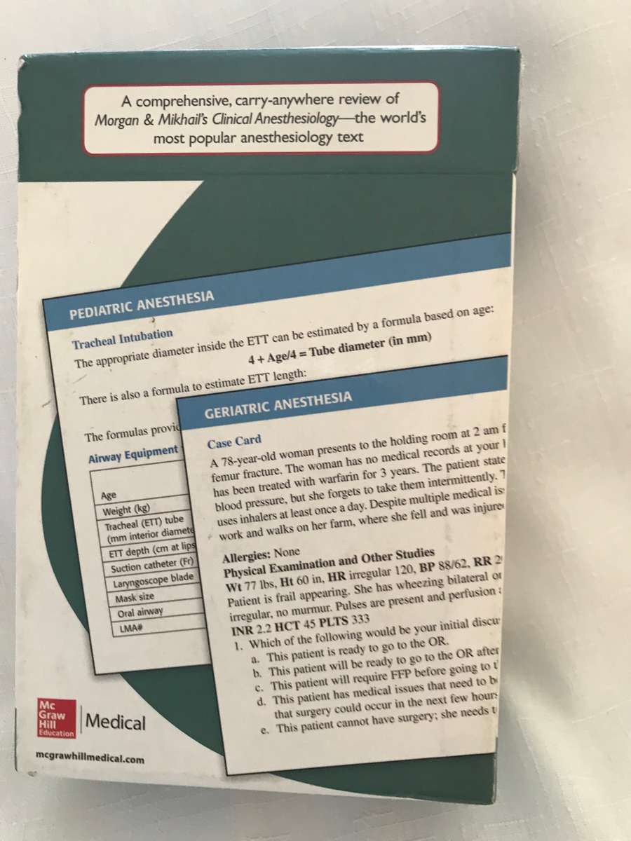Morgan and Mikhail's Clinical Anesthesiology Flashcards