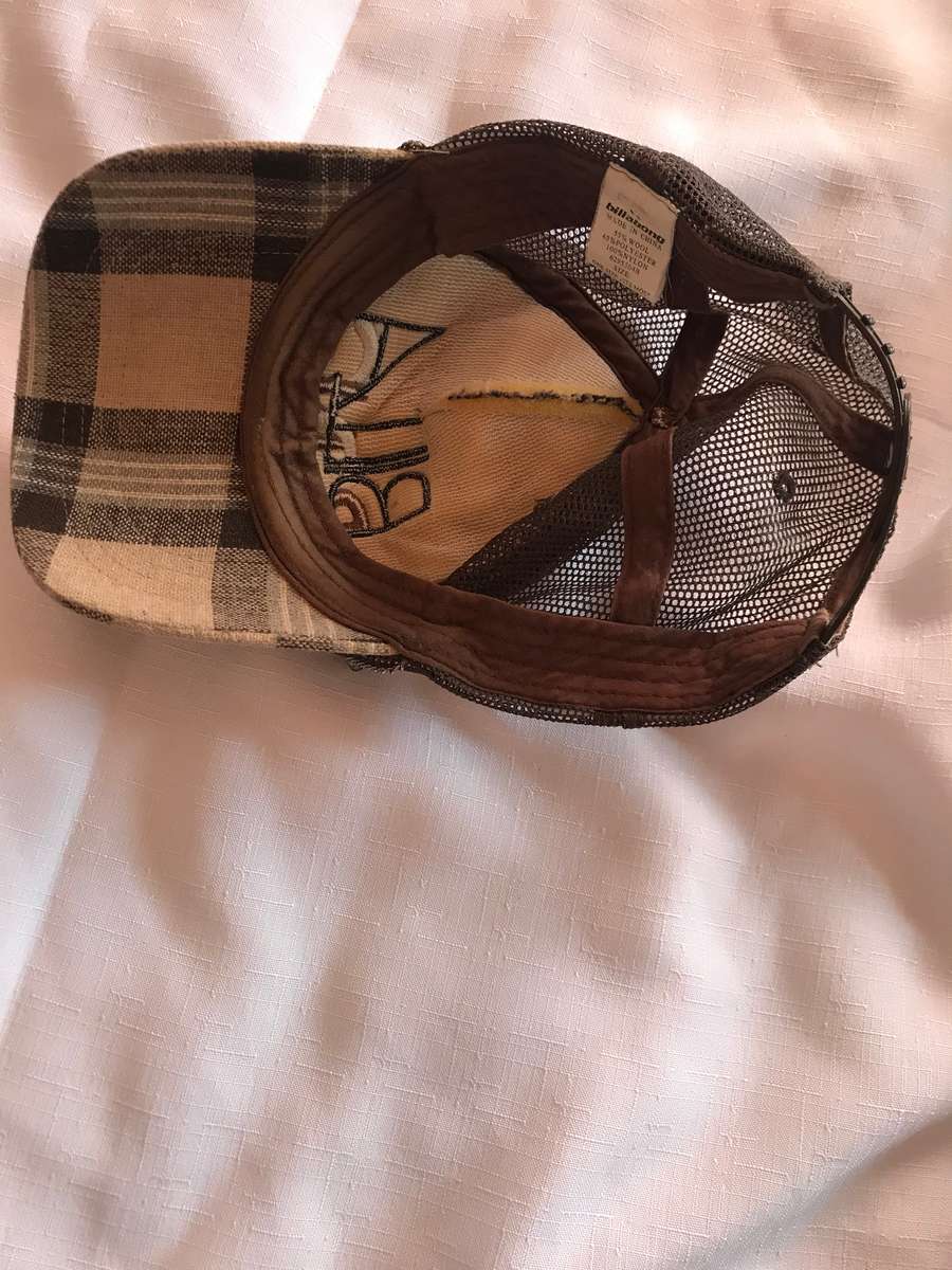 Vintage Billabong Spell Out Plaid Pattern Trucked Hat