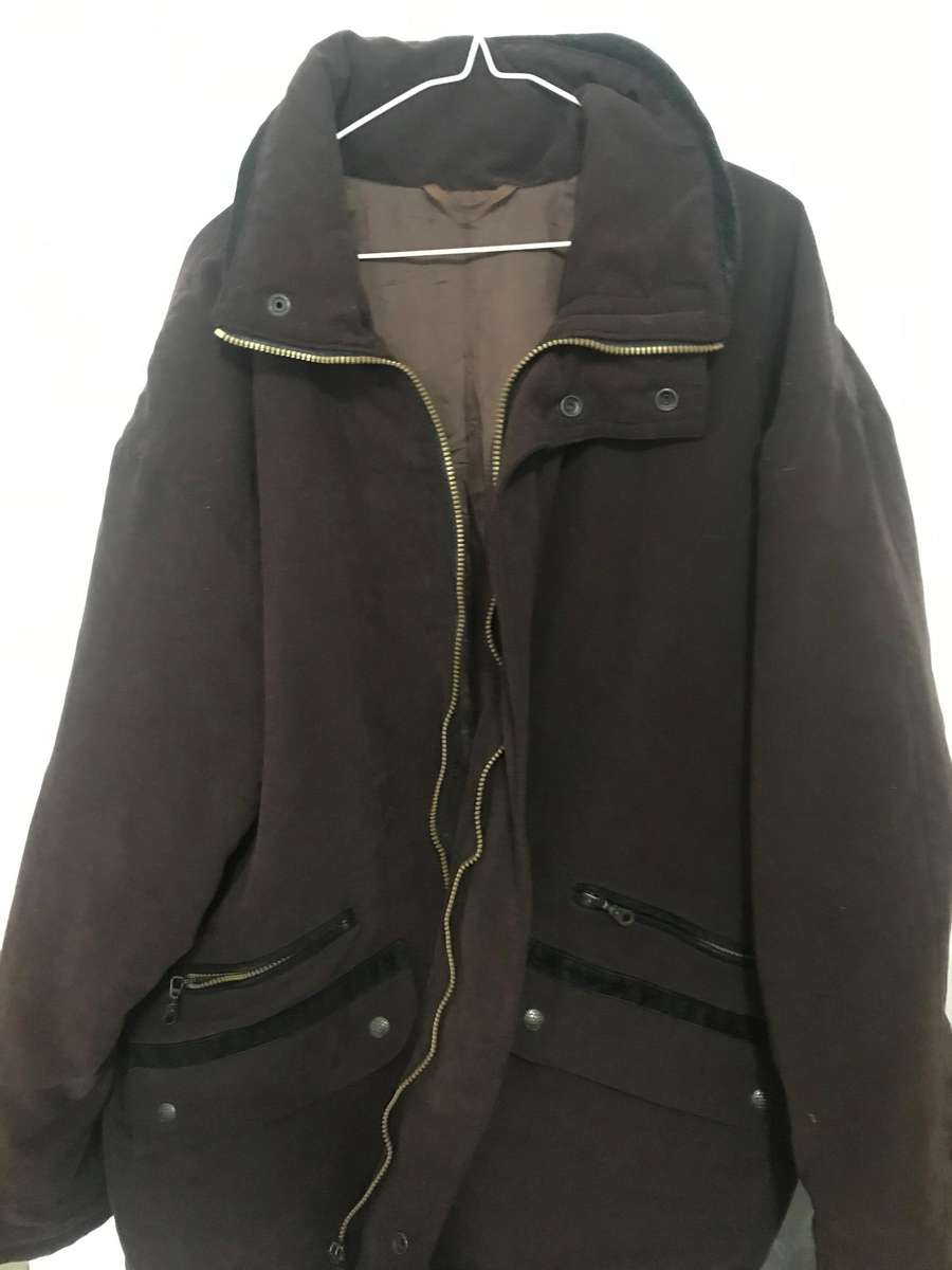 Brown Suede Thick Jacket XL