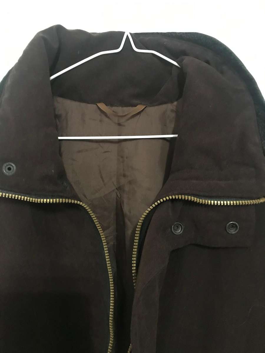 Brown Suede Thick Jacket XL