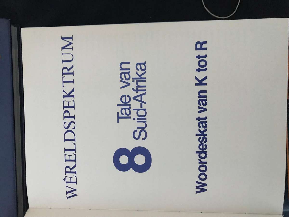 Wereldspektrum 8 Tale van Suid-Afrika Woordeskat 1, 2 en 3