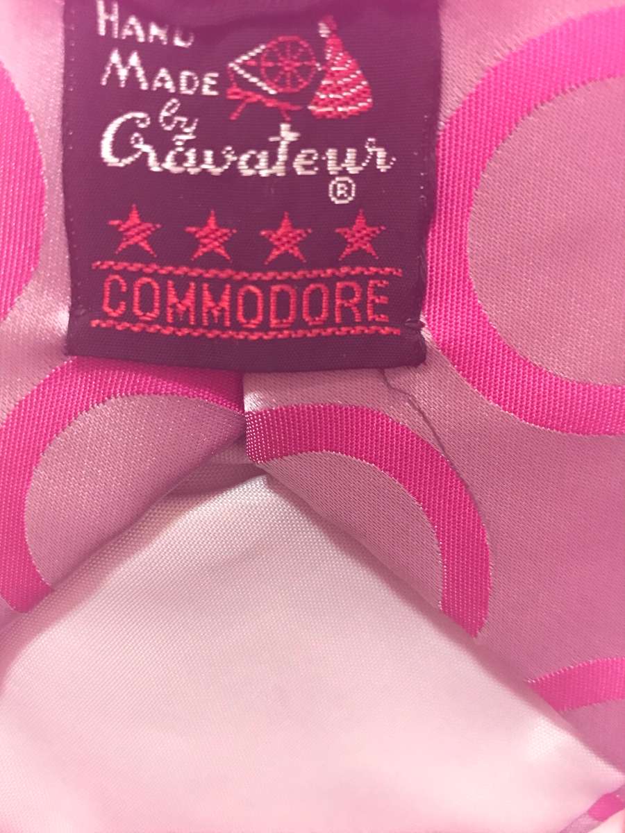 Tie Mens Cavateur Commodore Pink Circles