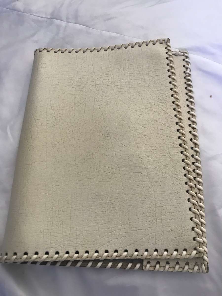 Leather white Bible cover