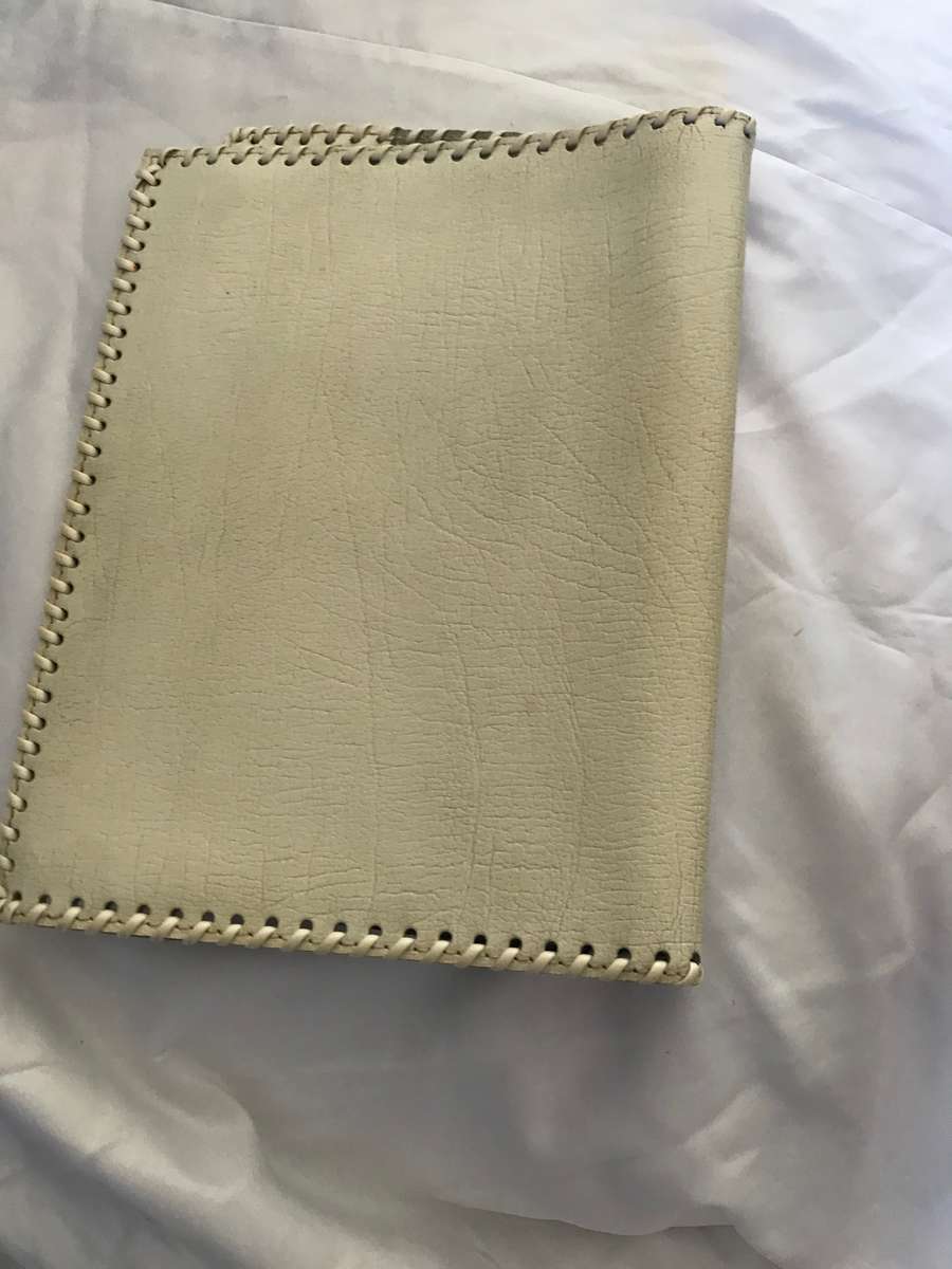 Leather white Bible cover