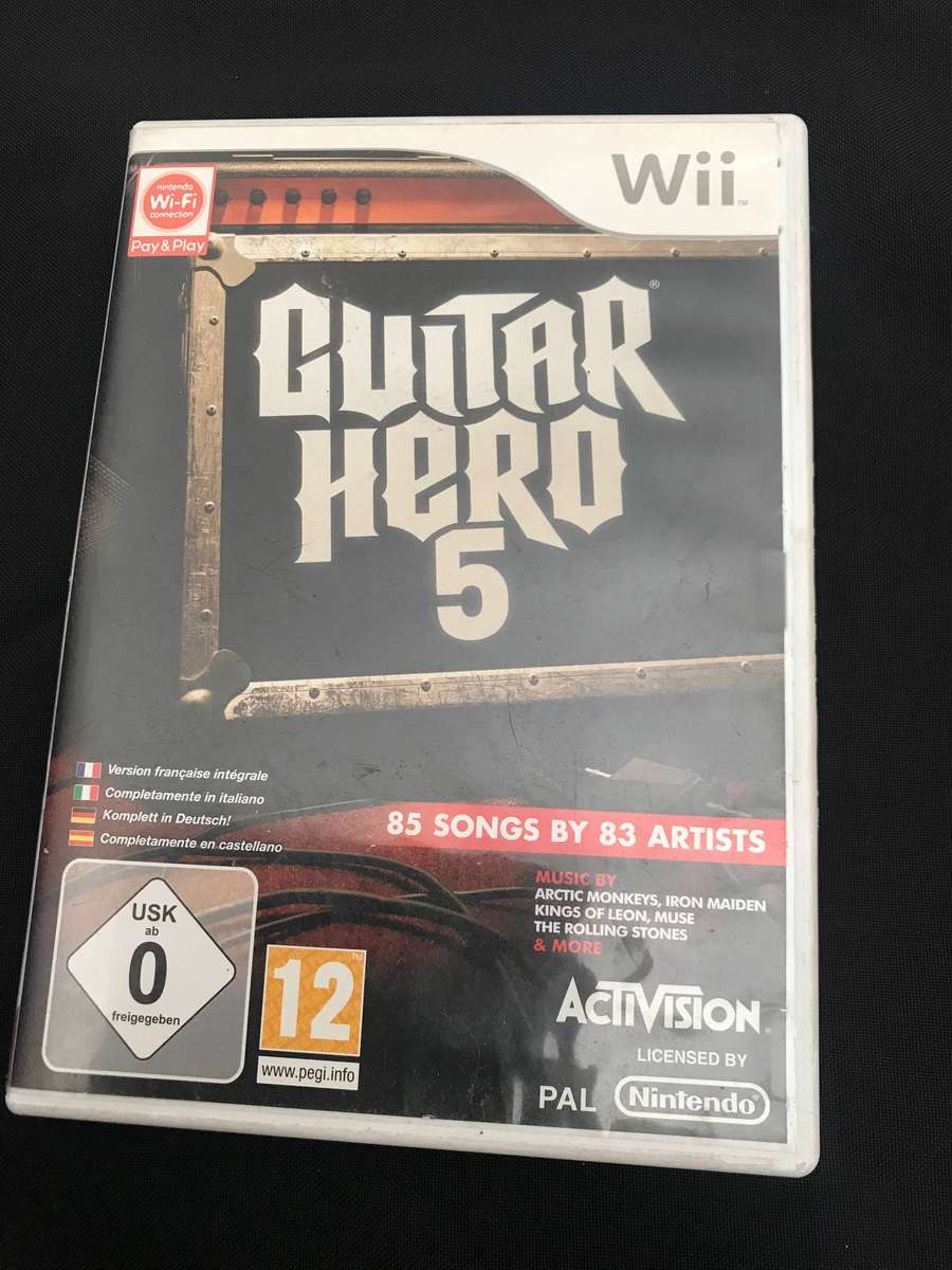 Nintendo Wii Guitar Hero 5 85 songs by 83 artists