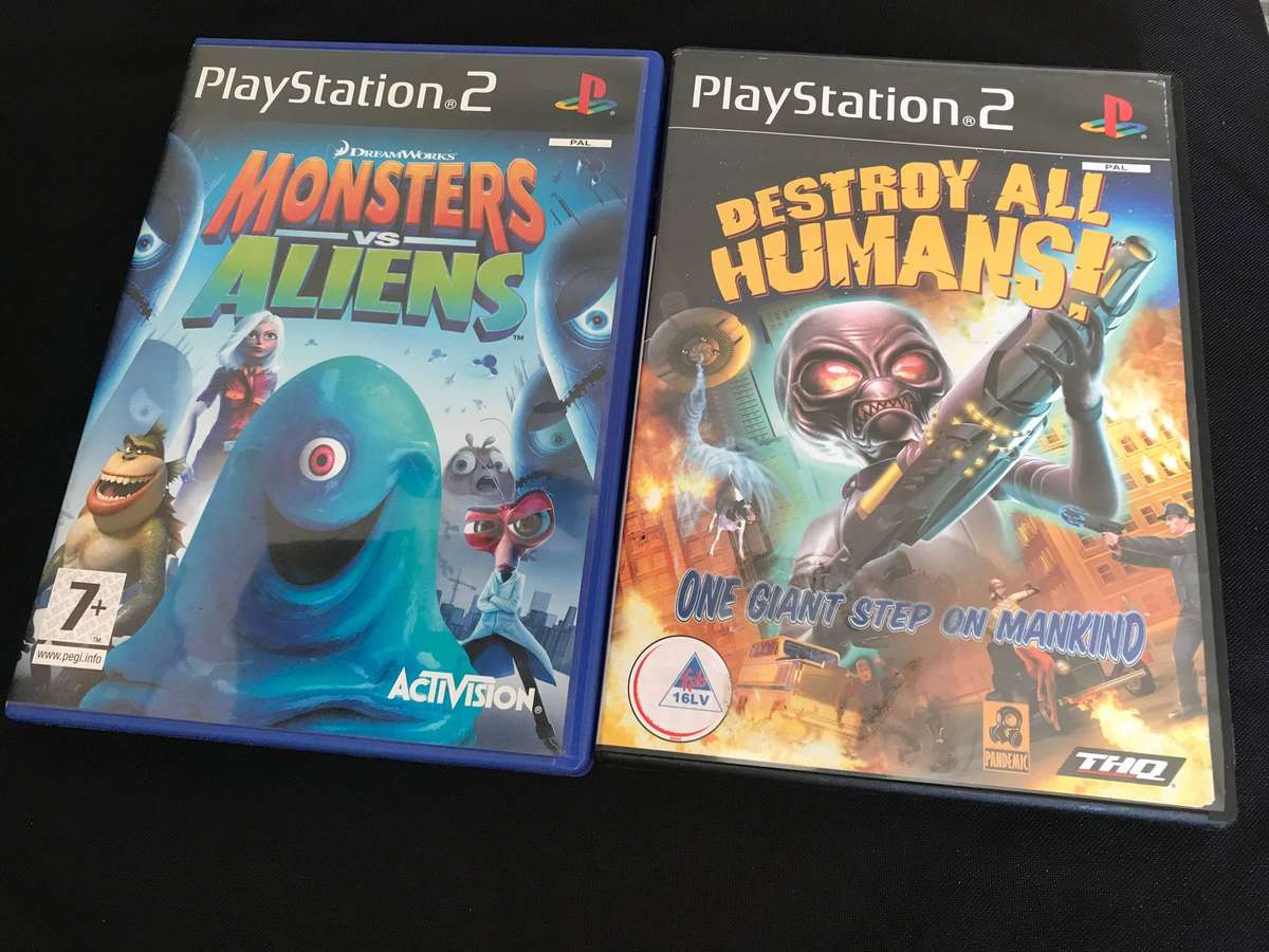 Playstation 2 Monster Aliens and Destroy All Humans! including booklets