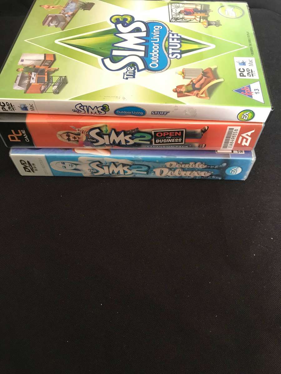 The Sims 2 Double Deluxe & Sims 2Open for business & The Sims 3 Outdoor living STUFF