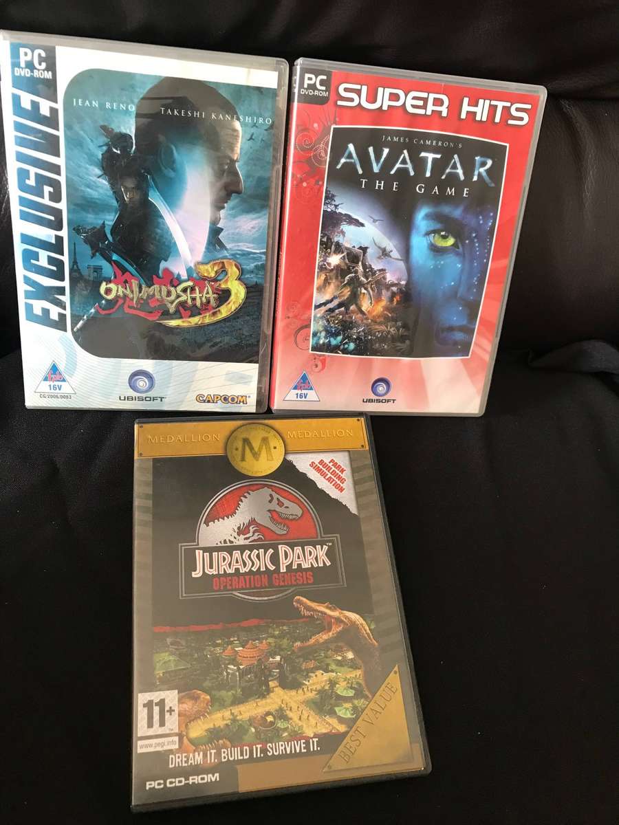 PC CD-ROM Jurassic Park Operation Genesis & PC DVD-ROM Exclusive & AVATAR The Game