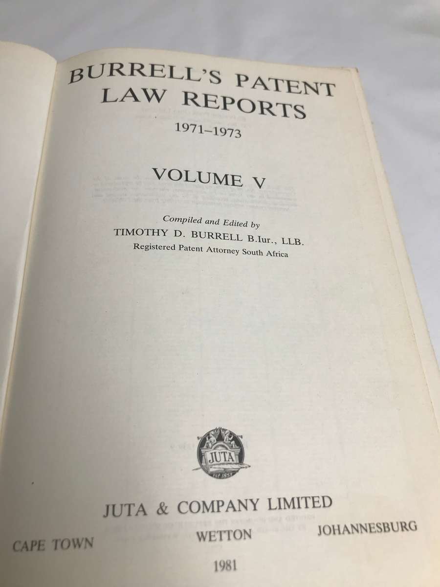Burrells Patent Law Reports 1971-1973 number 5