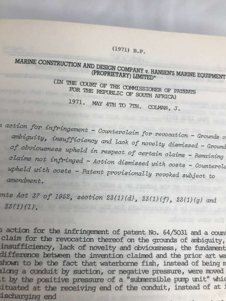Burrells Patent Law Reports 1971-1973 number 5