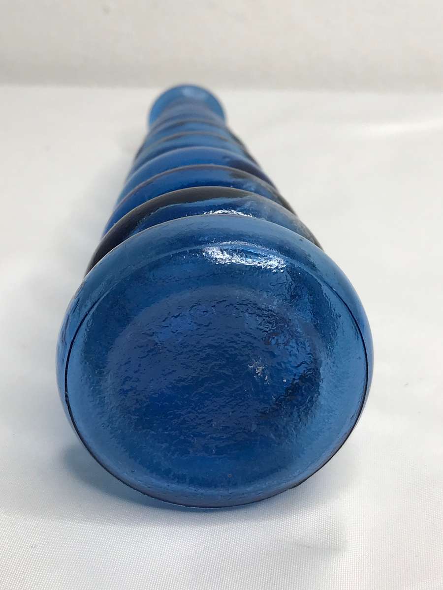 Blue Beehive Bottle or Vase Vintage