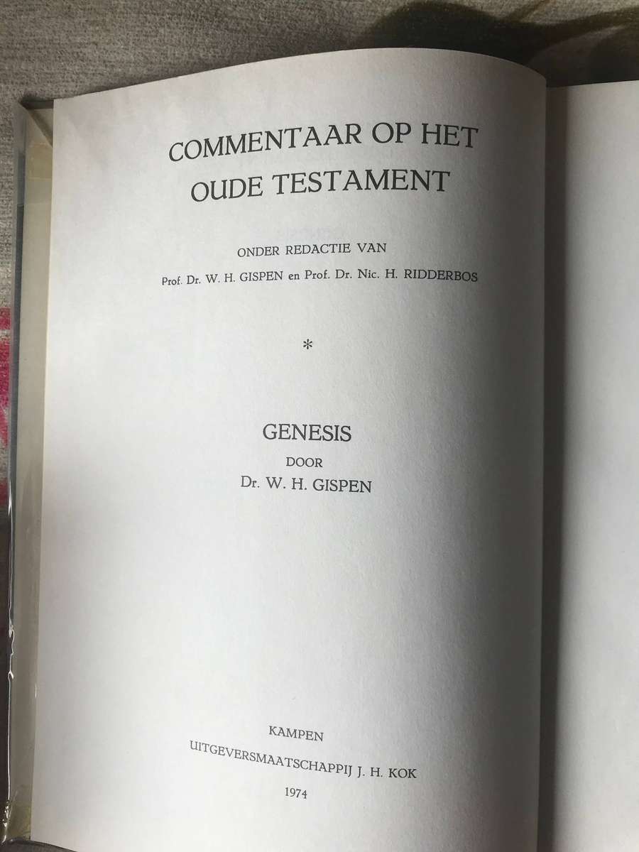 Commentaar op het Oude Testament : Genesis I : Genesis I  11 : 26  Dr. W.H. Gispen 1974