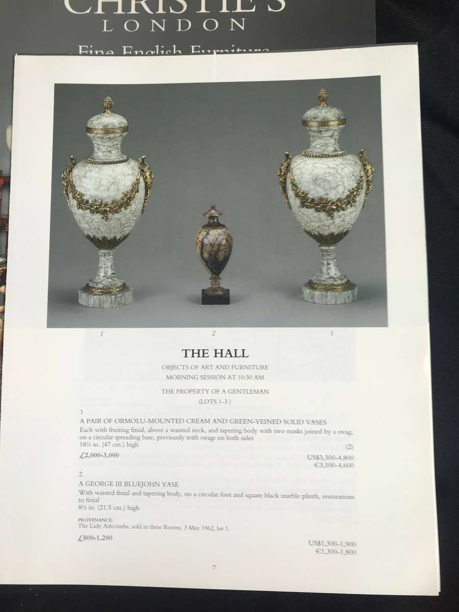Sothebys said Christies catalogues x 4