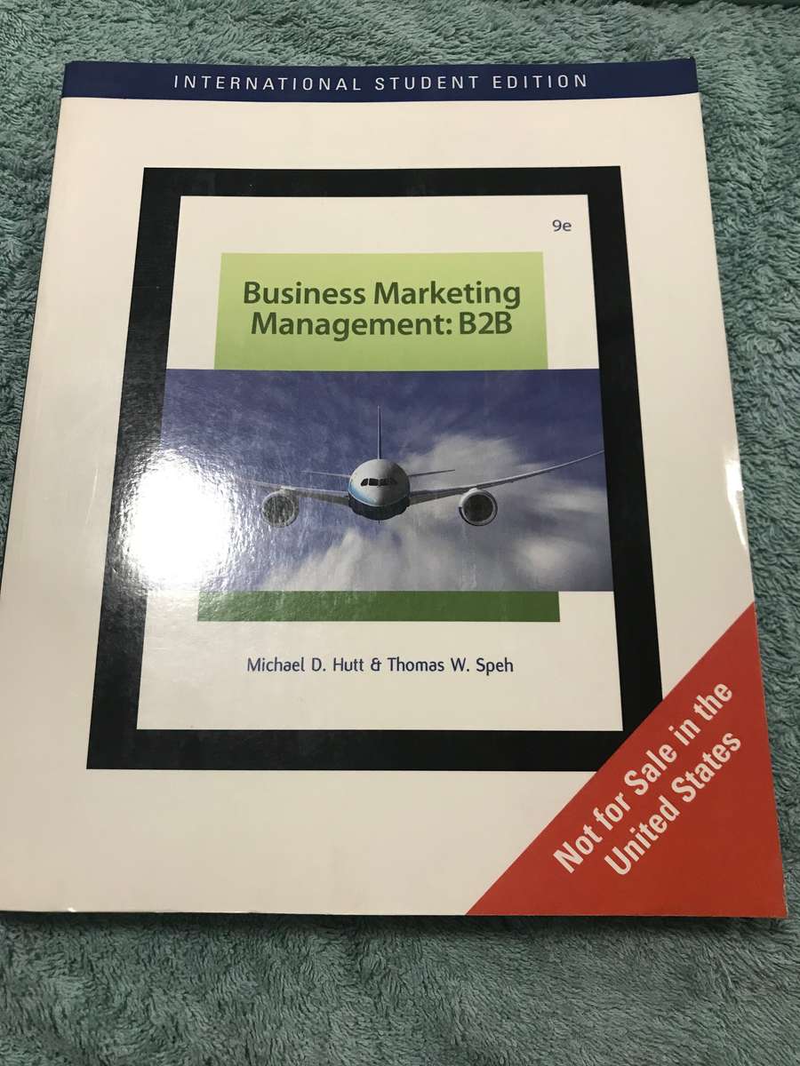 Business Marketing Management B2B 9edition International student edition Michael D Hutt