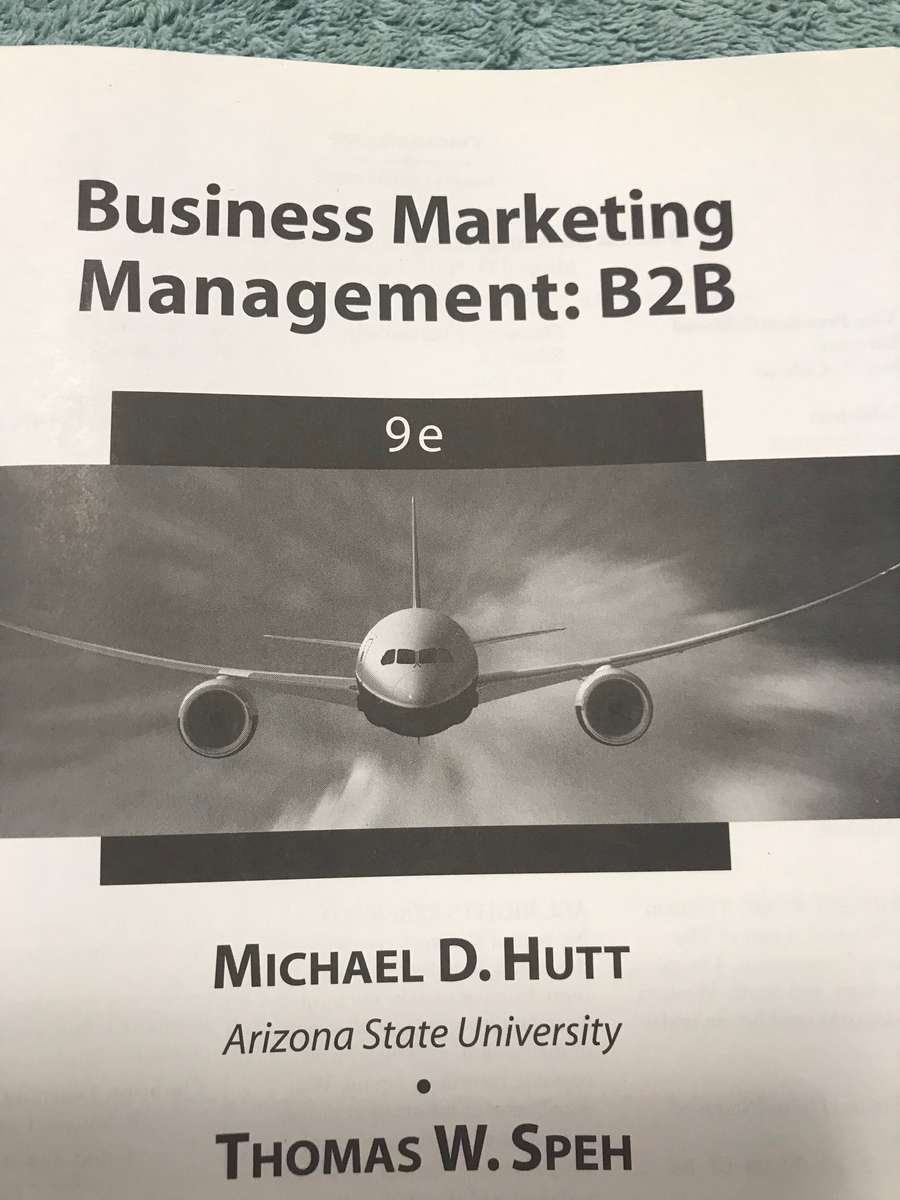 Business Marketing Management B2B 9edition International student edition Michael D Hutt