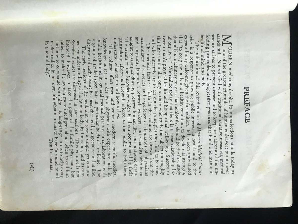 Vintage Modern Medical Counselor 1951 fourth edition medic and Everybodys Family Doctor 1935